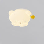 Lumendat Contemporary Creative Kids Bear Iron PE Flush Mount Ceiling Light For Bedroom Lumendat