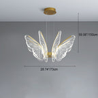 Contemporary Creative Butterfly Iron Aluminum Acrylic LED Pendant Light for Living Room