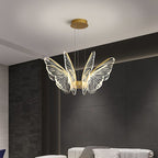 Contemporary Creative Butterfly Iron Aluminum Acrylic LED Pendant Light for Living Room