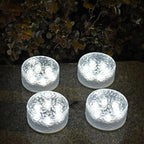 Modern Minimalist Solar Round Ice Brick Shape Acrylic LED Outdoor Light For Garden Lumendat