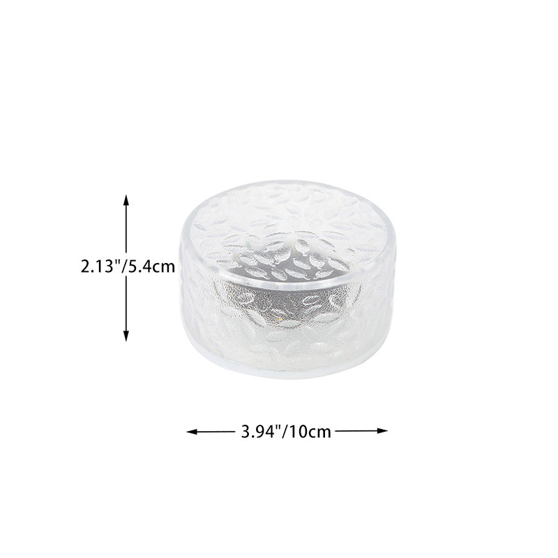 Modern Minimalist Solar Round Ice Brick Shape Acrylic LED Outdoor Light For Garden Lumendat