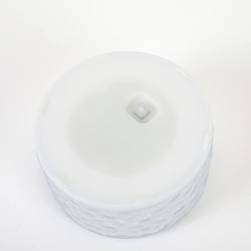 Modern Minimalist Solar Round Ice Brick Shape Acrylic LED Outdoor Light For Garden Lumendat