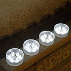 Modern Minimalist Solar Round Ice Brick Shape Acrylic LED Outdoor Light For Garden Lumendat