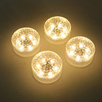 Modern Minimalist Solar Round Ice Brick Shape Acrylic LED Outdoor Light For Garden Lumendat