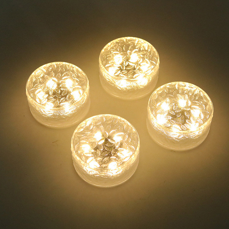 Modern Minimalist Solar Round Ice Brick Shape Acrylic LED Outdoor Light For Garden Lumendat