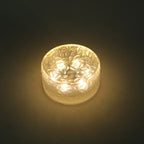 Modern Minimalist Solar Round Ice Brick Shape Acrylic LED Outdoor Light For Garden Lumendat