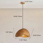 Contemporary Vintage Irregular Round Clouds Iron Resin 1-light Pendant Light for Living Room BulbSquare