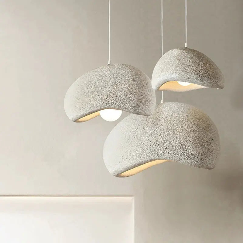 Contemporary Vintage Irregular Round Clouds Iron Resin 1-light Pendant Light for Living Room BulbSquare