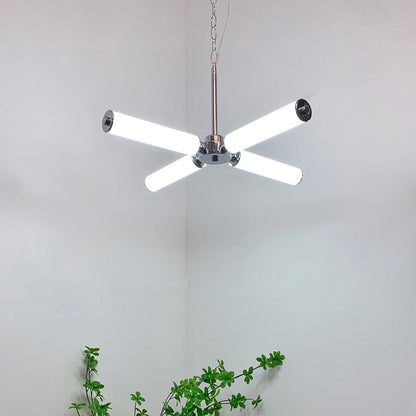 Contemporary Nordic Cylindrical Tube Glass Iron LED Pendant Light for Living Room
