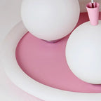 Lumendat Contemporary Creative Kids Round Orb Bear Iron Resin Plastic LED Flush Mount Ceiling Light For Bedroom Lumendat