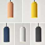 Contemporary Nordic Striped Cylinder Aluminum Iron Shade 1-light Pendant Light for Living Room