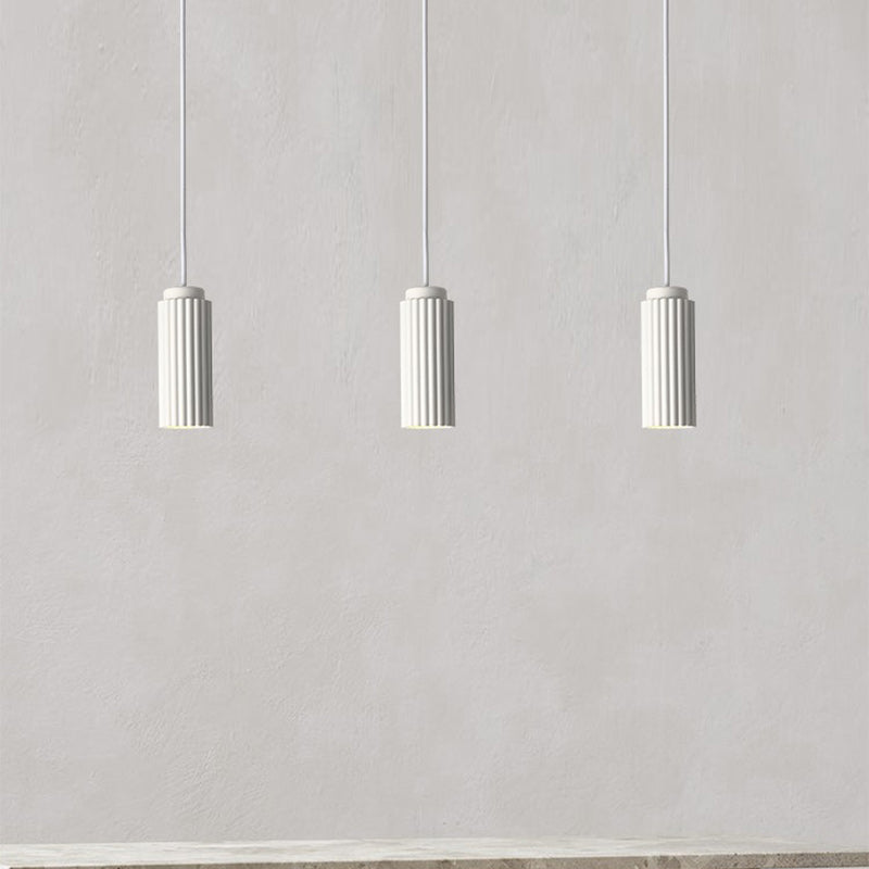Contemporary Nordic Striped Cylinder Aluminum Iron Shade 1-light Pendant Light for Living Room