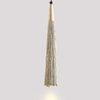 Contemporary Nordic Round Cone Solid Wood Cement Shade 1-light Pendant Light for Bedroom