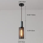 Contemporary Industrial Cylinder Dome Cement Iron Shade 1-light Pendant Light for Living Room BulbSquare