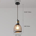 Contemporary Industrial Cylinder Dome Cement Iron Shade 1-light Pendant Light for Living Room BulbSquare