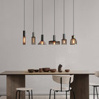 Contemporary Industrial Cylinder Dome Cement Iron Shade 1-light Pendant Light for Living Room BulbSquare