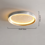 Modern Minimalist Round Metal Frame Acrylic Shade LED Flush Mount Ceiling Light For Living Room