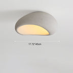 Contemporary Nordic Irregular Oval Resin Shade 1-Light Flush Mount Ceiling Light For Living Room