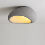 Contemporary Nordic Irregular Oval Resin Shade 1-Light Flush Mount Ceiling Light For Living Room