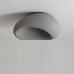 Contemporary Nordic Irregular Oval Resin Shade 1-Light Flush Mount Ceiling Light For Living Room