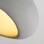 Contemporary Nordic Irregular Oval Resin Shade 1-Light Flush Mount Ceiling Light For Living Room