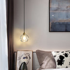 Modern Luxury Round Metal Crystal 1-light Pendant Light for Bedroom BulbSquare
