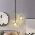 Modern Luxury Round Metal Crystal 1-light Pendant Light for Bedroom BulbSquare