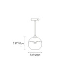 Contemporary Nordic Orb Gradient Glass 1-light Pendant Light for Living Room