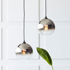 Contemporary Nordic Orb Gradient Glass 1-light Pendant Light for Living Room