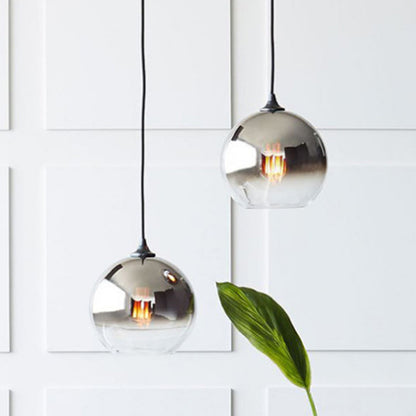 Contemporary Nordic Orb Gradient Glass 1-light Pendant Light for Living Room