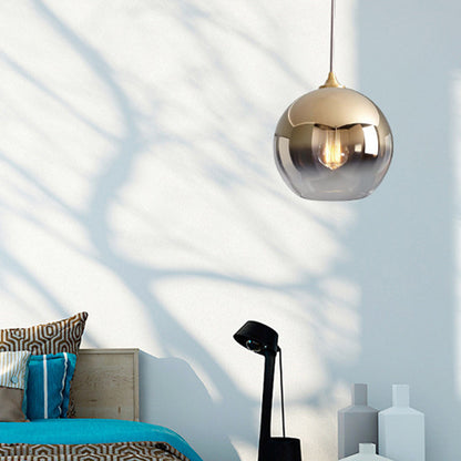 Contemporary Nordic Orb Gradient Glass 1-light Pendant Light for Living Room