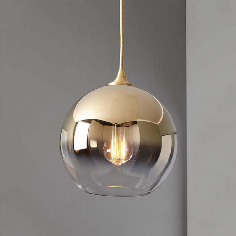 Contemporary Nordic Orb Gradient Glass 1-light Pendant Light for Living Room