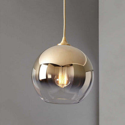 Contemporary Nordic Orb Gradient Glass 1-light Pendant Light for Living Room