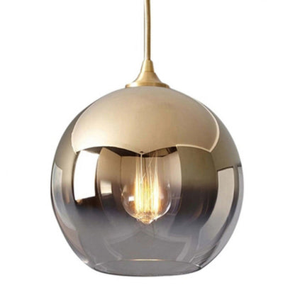 Contemporary Nordic Orb Gradient Glass 1-light Pendant Light for Living Room