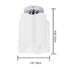Modern Minimalist Round Column Flower Hardware Glass 1/3/4 Light Semi-Flush Mount Ceiling Light For Living Room