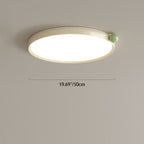 Contemporary Nordic Round Disc Orb Aluminum Frame Acrylic LED Flush Mount Ceiling Light For Living Room