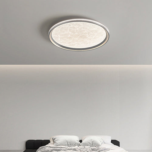 Modern Minimalist Round Water Ripple Aluminum Iron Acrylic LED Flush Mount Ceiling Light For Living Room