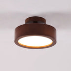 Modern Minimalist Round Wood Acrylic LED Flush Mount Ceiling Light for Hallway BulbSquare