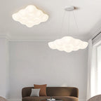 Modern Minimalist Square Cloud Shape Iron PE LED Flush Mount Ceiling Light For Bedroom