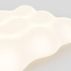 Modern Minimalist Square Cloud Shape Iron PE LED Flush Mount Ceiling Light For Bedroom