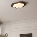 Contemporary Creative Cloud Pentagram Heart Solid Wood Iron Acrylic LED Flush Mount Ceiling Light For Bedroom