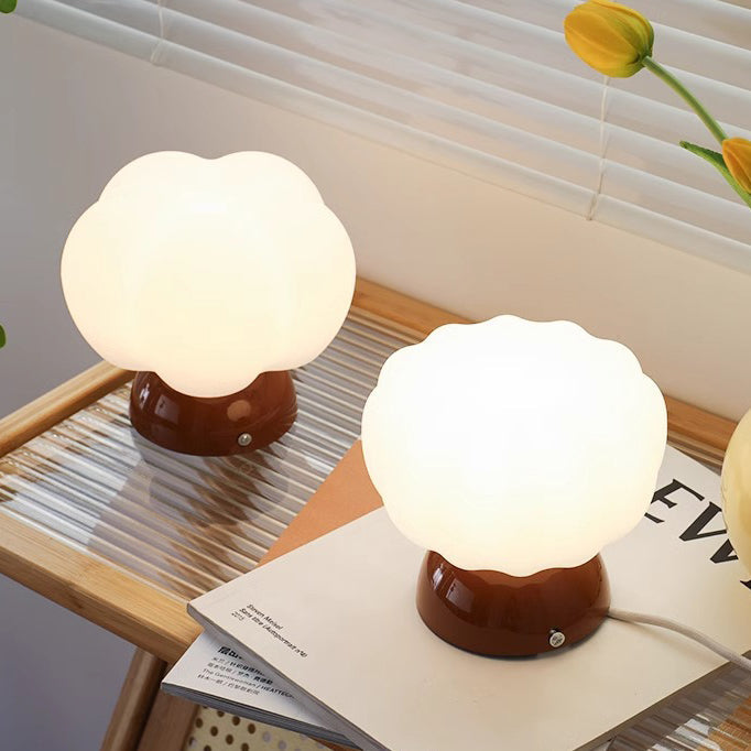 Modern Minimalist Pumpkin Cotton Shape Iron Pe 1-light Flush Mount Ceiling Light for Hallway