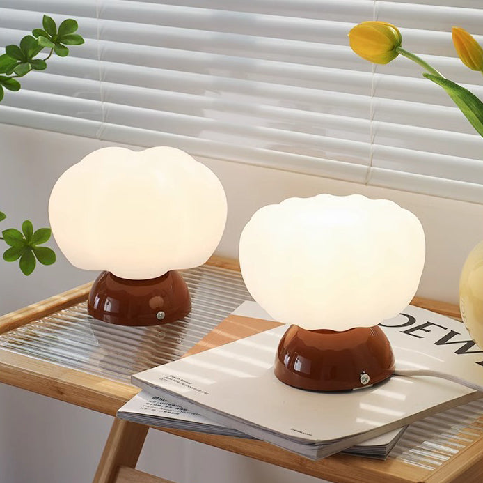 Modern Minimalist Pumpkin Cotton Shape Iron Pe 1-light Flush Mount Ceiling Light for Hallway