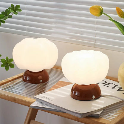 Modern Minimalist Pumpkin Cotton Shape Iron Pe 1-light Flush Mount Ceiling Light for Hallway