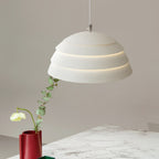 Modern Minimalist Half Circle Dome Iron 1-Light Pendant Light For Living Room