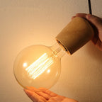 Modern Minimalist Dome Solid Wood 1-Light Pendant Light For Living Room