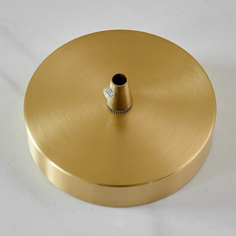 Traditional Japanese Round Cone Brass Wood Glass Shade 1-light Pendant Light for Living Room