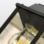Modern Minimalist Waterproof Rectangular Aluminum Glass 1-light Pendant Light for Outdoor Patio