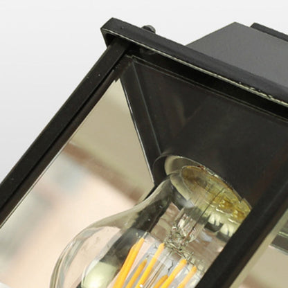 Modern Minimalist Waterproof Rectangular Aluminum Glass 1-light Pendant Light for Outdoor Patio