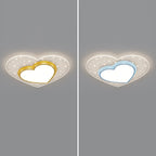 Contemporary Creative Star Heart Iron Acrylic LED Flush Mount Ceiling Light For Bedroom